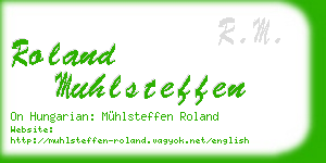 roland muhlsteffen business card