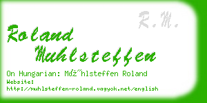 roland muhlsteffen business card